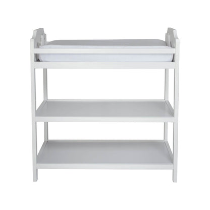 Front View of Celeste Changing Table White