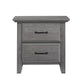 Soho Baby Chandler 2-Drawer Nightstand in Graphite Gray - front view of product