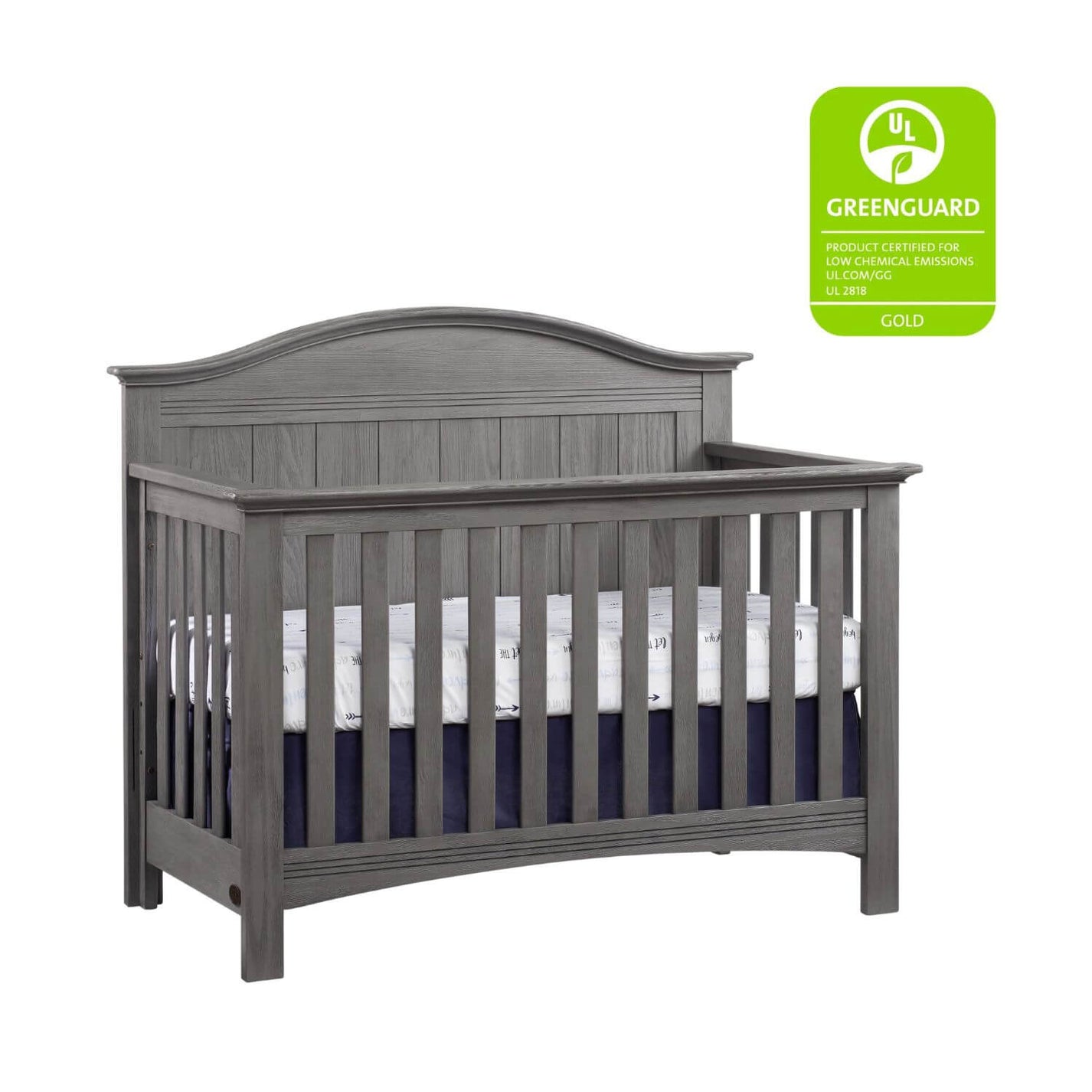 Soho Baby Chandler 4in1 Convertible Crib in Graphite Gray Newborn