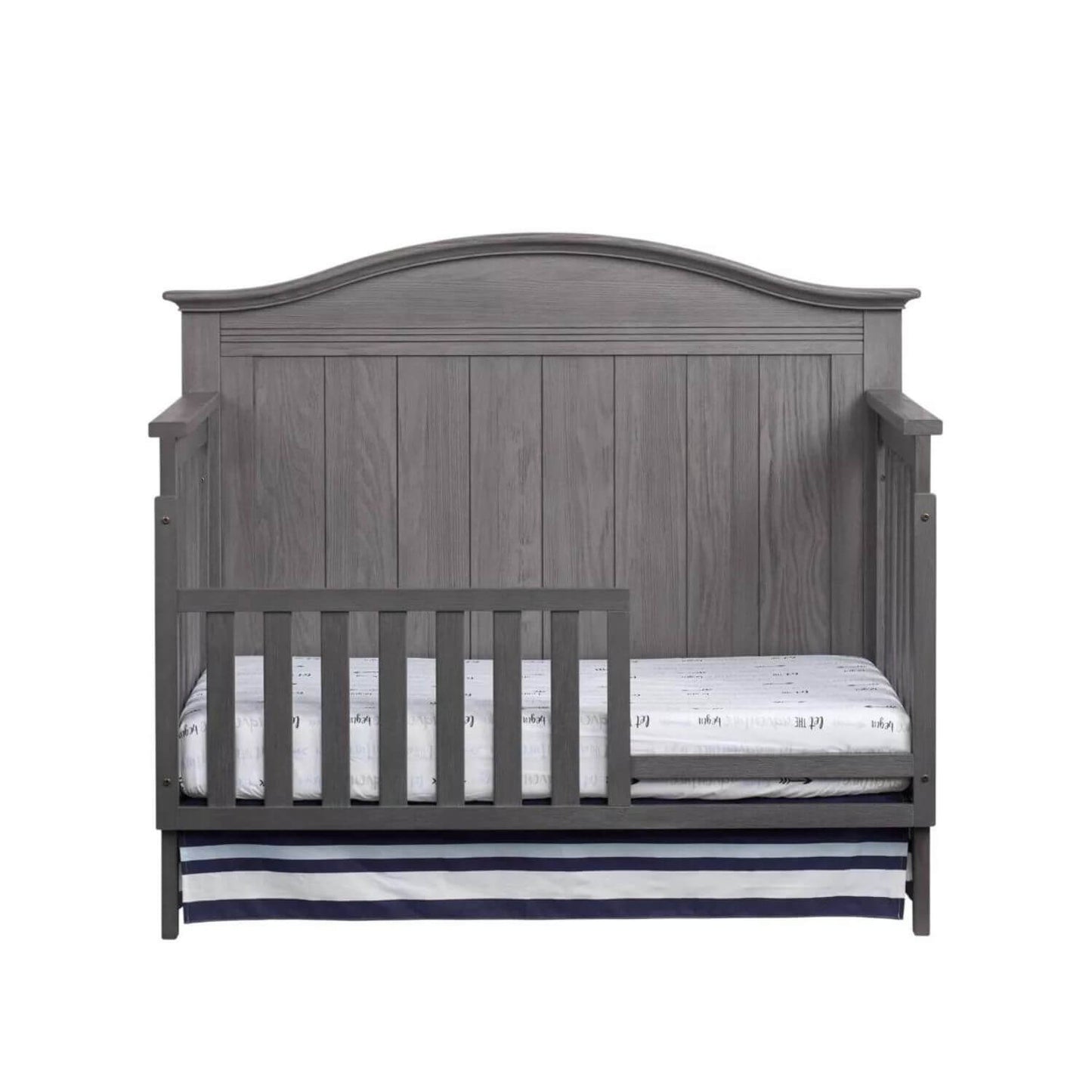 Soho Baby Chandler 4-in-1 Convertible Crib | Graphite Gray - Front View of Toddler Bed