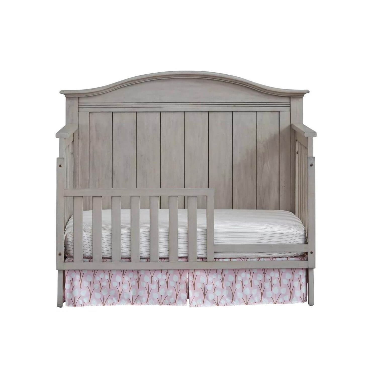 Soho Baby Chandler 4-in-1 Convertible Crib | Stone Wash - Front View of Toddler Bed