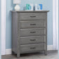 Soho Baby Chandler 5-Drawer Chest | Graphite Gray - Lifestyle