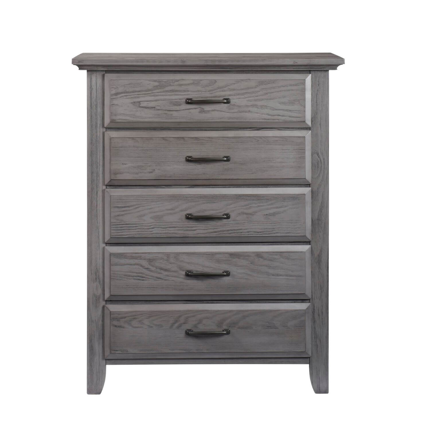 Soho Baby Chandler 5-Drawer Chest | Graphite Gray - Front View of Product