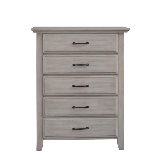 Soho Baby Chandler 5 Drawer Chest | Stone Wash - Front View of Product