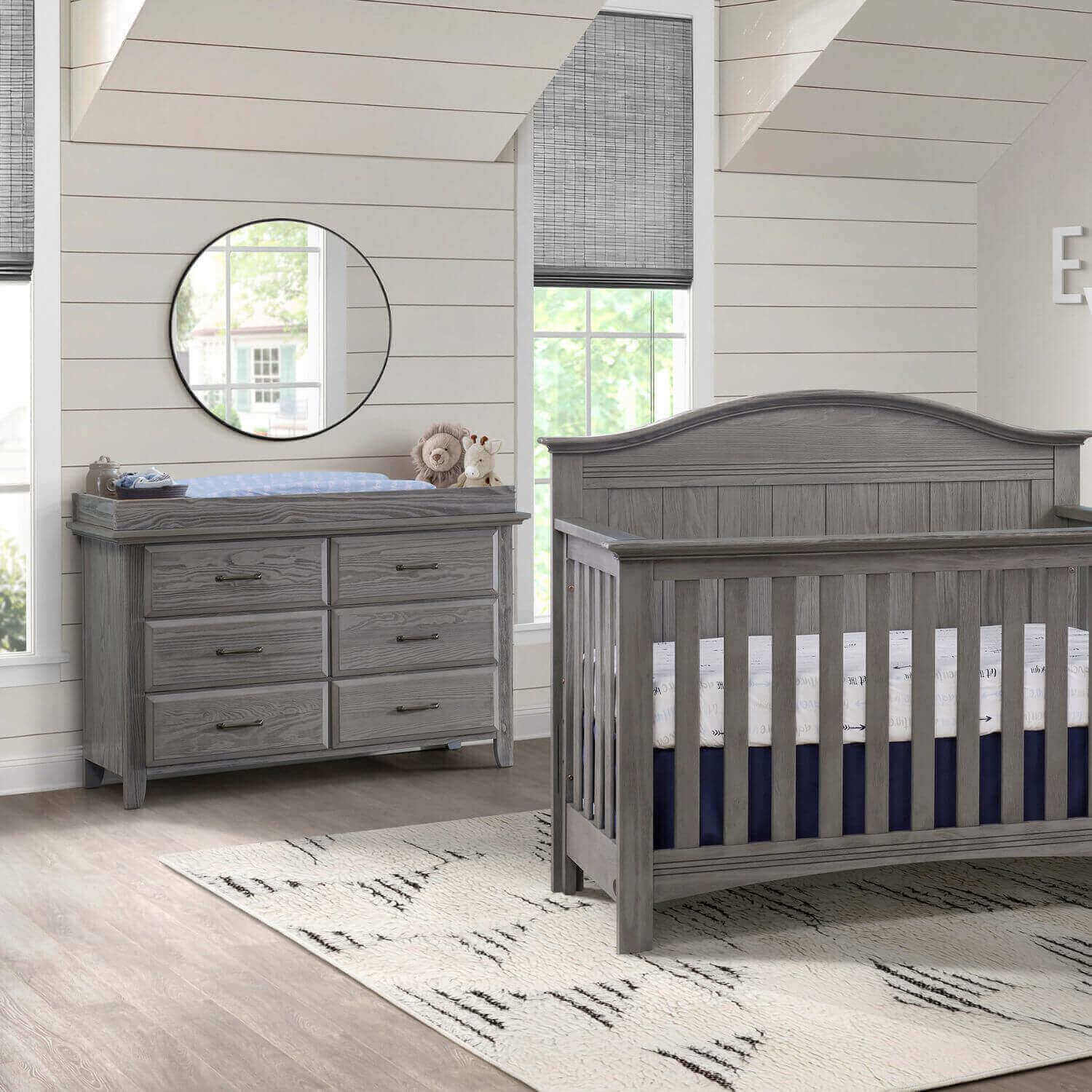 Soho Baby Chandler 6-Drawer Dresser | Graphite Gray - Lifestyle