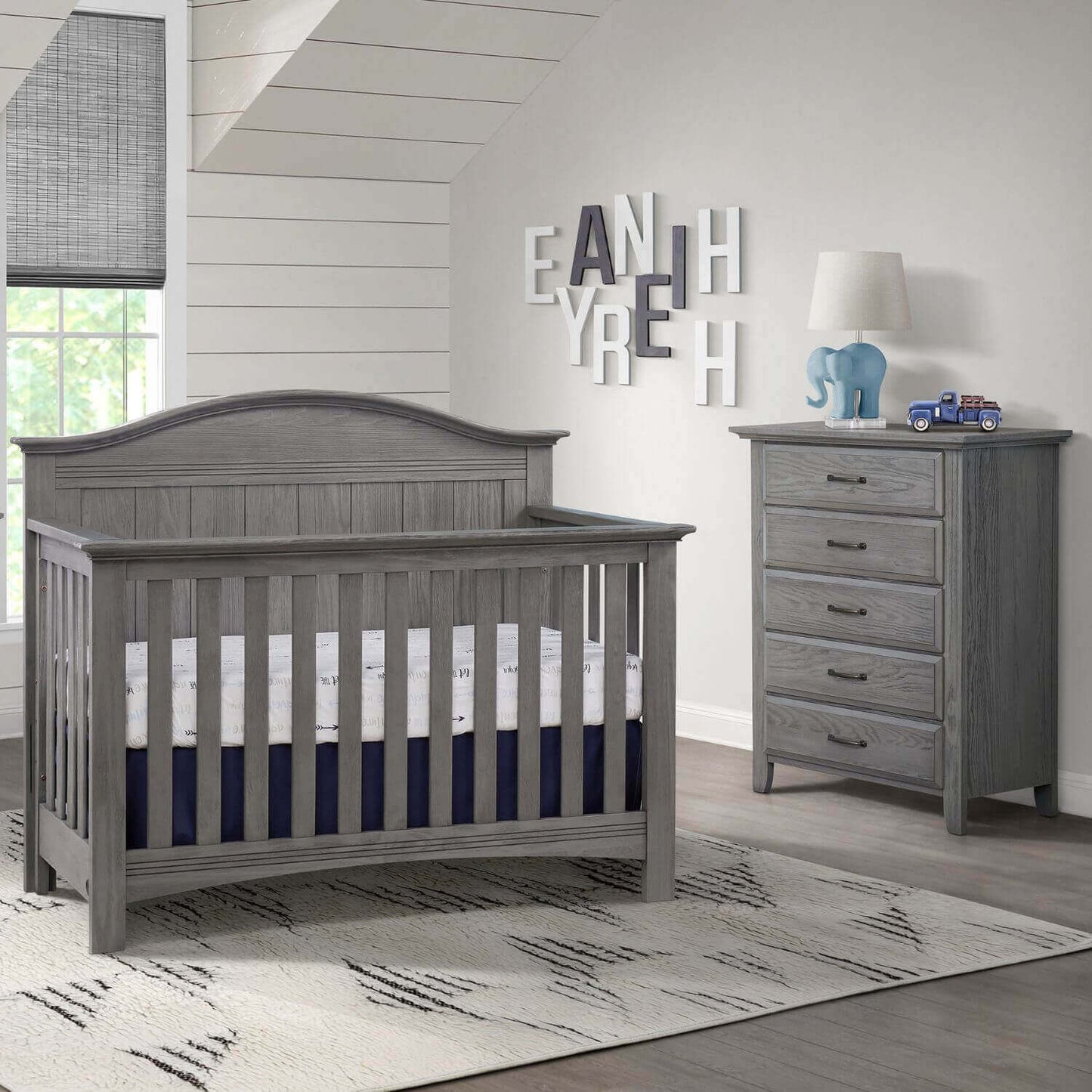 Soho Baby Chandler Full Bed Conversion Kit | Graphite Gray - Lifestyle