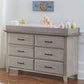 Soho Baby Chandler Changing Topper For 6-Drawer Dresser | Stone Wash - Lifestyle