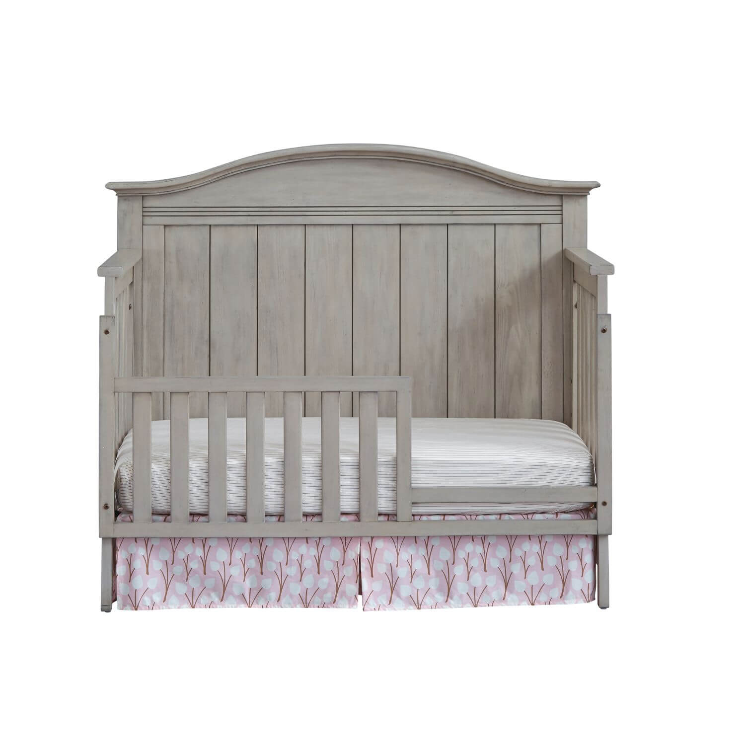 Soho Baby Chandler Guard Rail | Stone Wash | GreenGuard Gold Certified - Front View of Toddler Bed