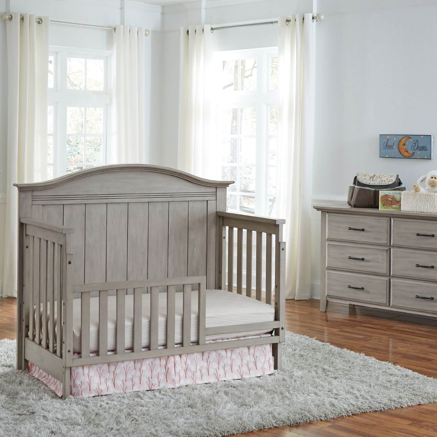 Soho Baby Chandler Guard Rail | Stone Wash | GreenGuard Gold Certified - Lifestyle
