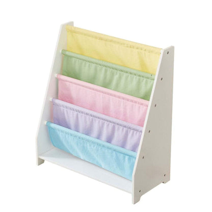 Charlie White Kids Wooden Canvas Sling Magazine Bookcase