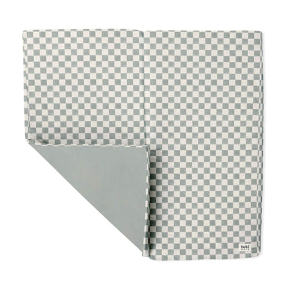 Toki Kids Checker Matcha Organic Cotton Mat - Mega