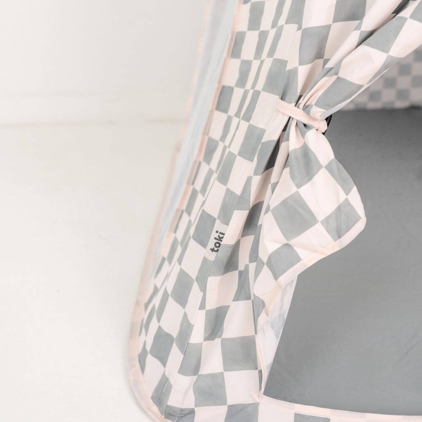 Close-up of Toki Kids Checker Matcha Play Tent