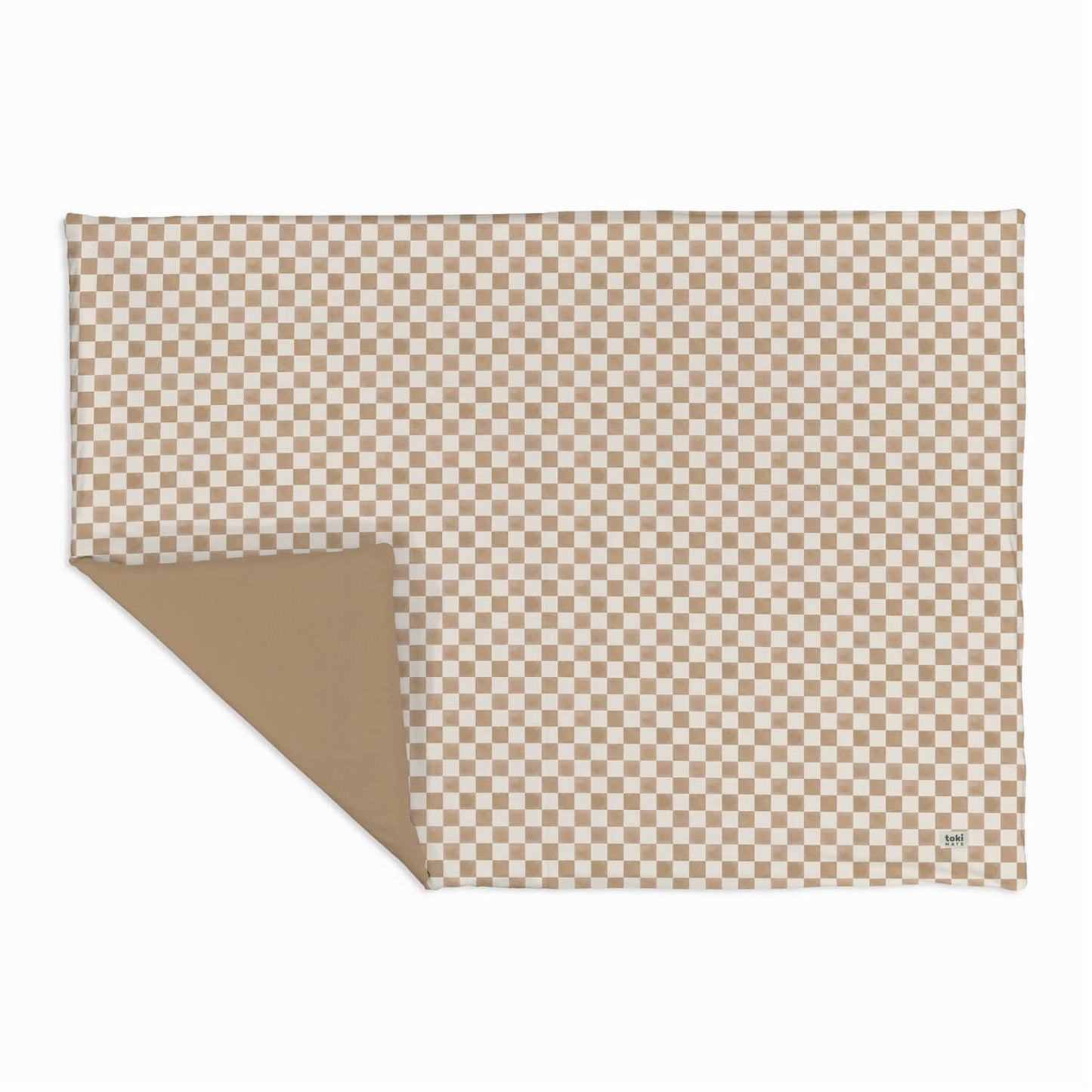 Toki Kids Checker Toffee Organic Cotton Mat