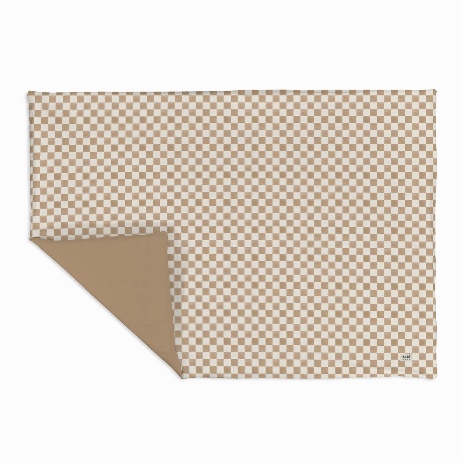 Toki Kids Checker Toffee Organic Cotton Mat