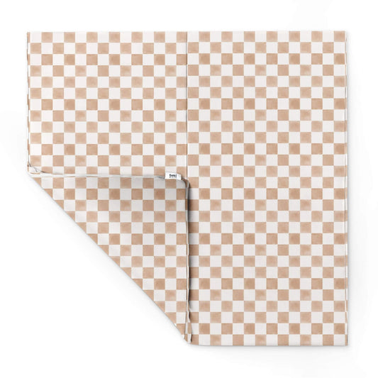 Toki Kids Checker Toffee Vegan Leather Mat