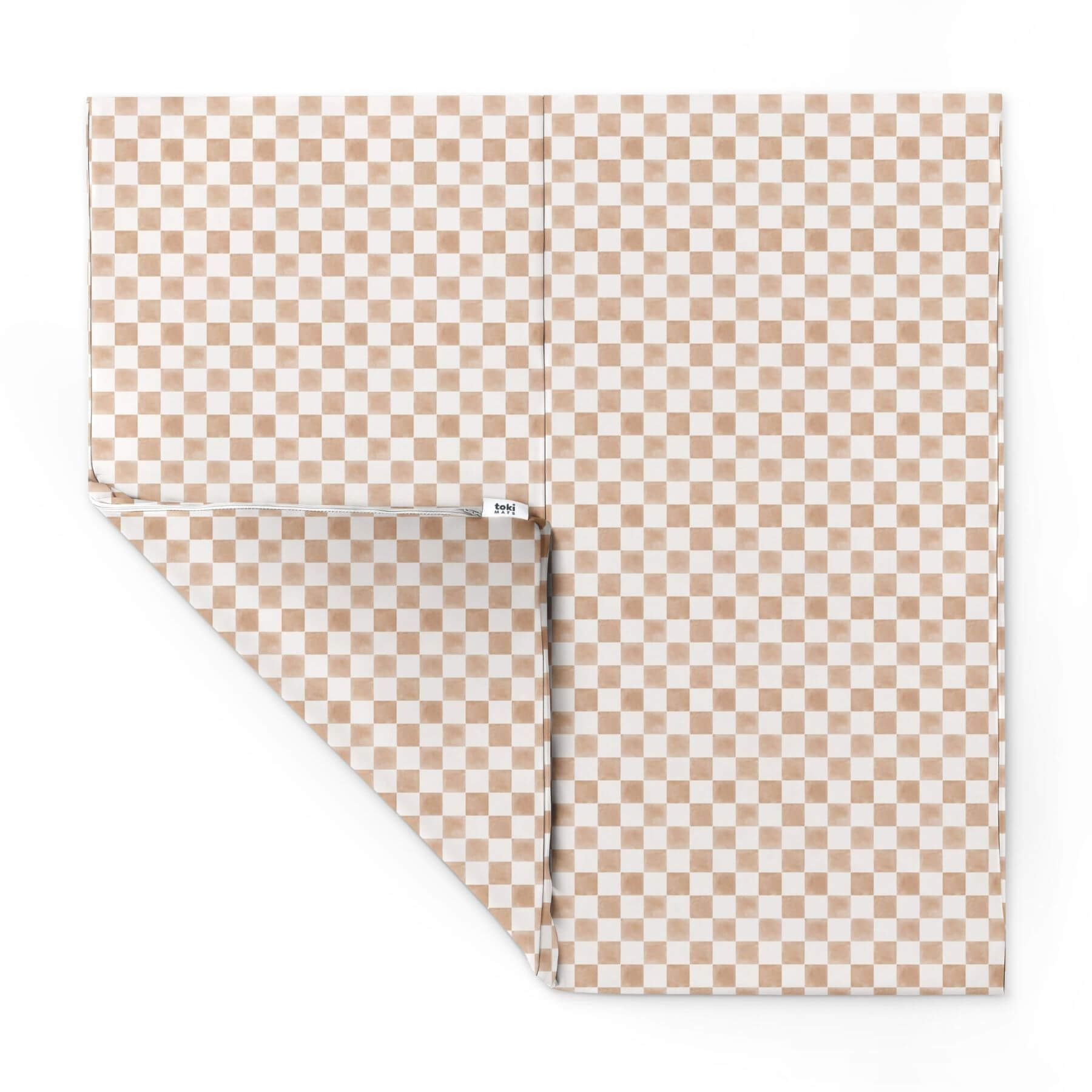 Toki Kids Checker Toffee Vegan Leather Mat