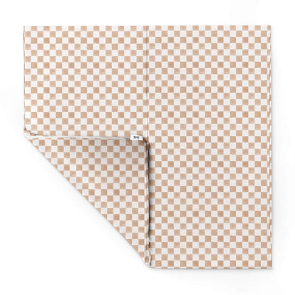 Toki Kids Checker Toffee Vegan Leather Mat