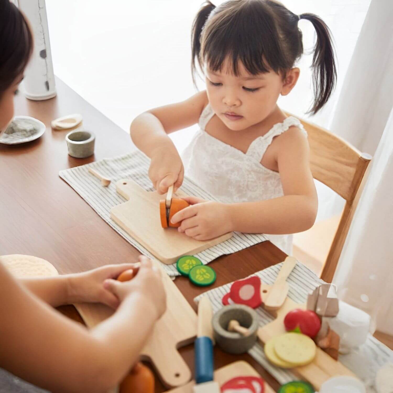 Kids Playing PlanToys Cheese & Charcuterie Board