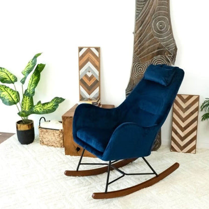 Ashcroft Chelsea Velvet Nursery Rocking Chair