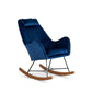 Ashcroft Chelsea Blue Velvet Fabric Nursery Rocking Chair
