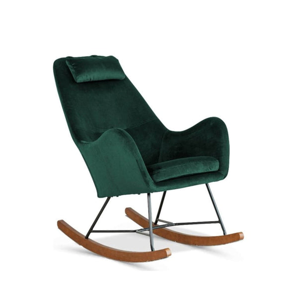 Ashcroft Chelsea Green Velvet Nursery Rocking Chair