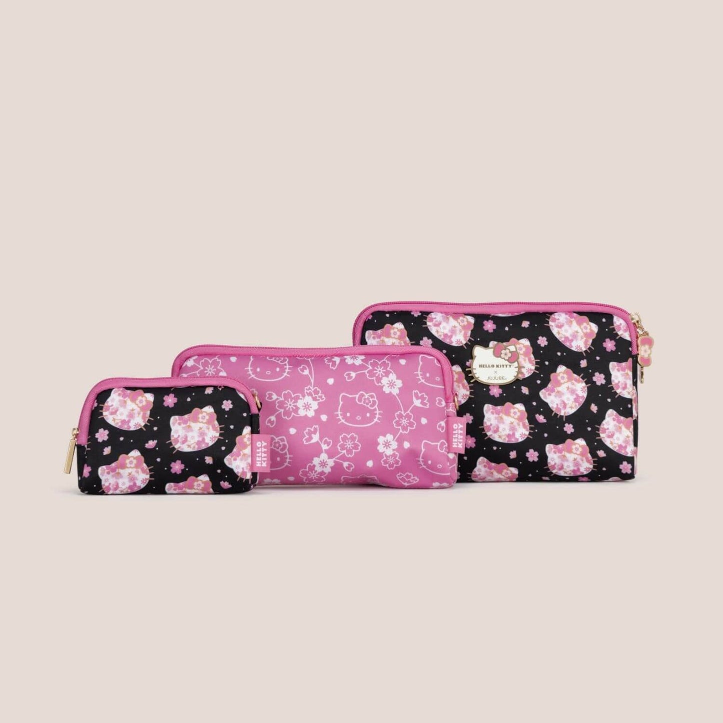 Hello Kitty® × JuJuBe Cherry Blossoms Be Set 3-Piece Pouch Set