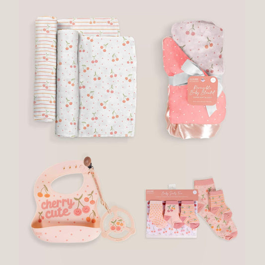 JuJuBe Everyday Essentials Baby Bundle - Cherry Cute