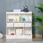 HOMCOM Children Display Bookshelf with Toy Storage Organizer White