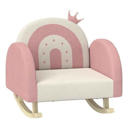 Qaba Children's Armchair Rocker for Bedroom, Playroom, Pink