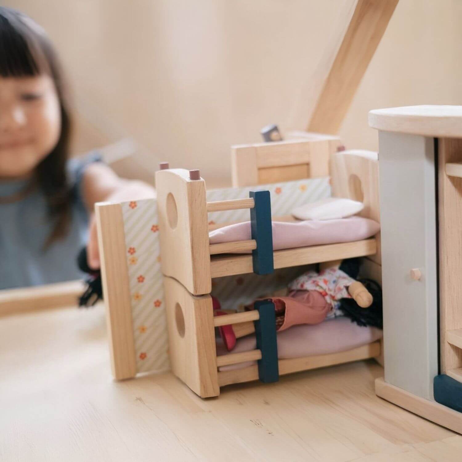 Girl Playing PlanToys Children's Room - Orchard