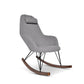 Ashcroft Chloe Original Gray Linen Nursery Rocking Chair