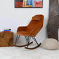 Ashcroft Chloe Orange Velvet Nursery Rocking Chair - Lifestyle
