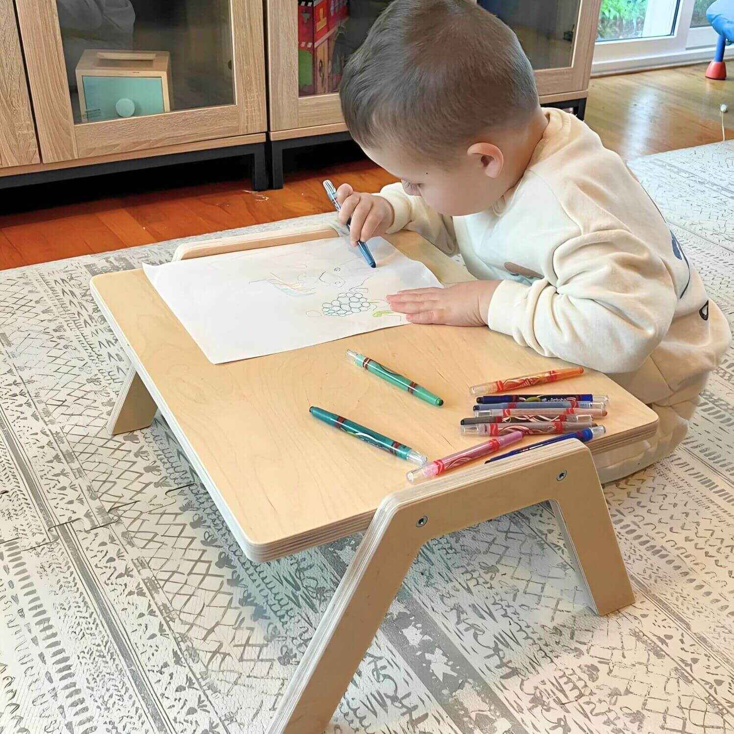 Kid Drawing at RAD Children's Furniture Chowki Table