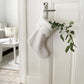 Unique Love Design Christmas Stocking Toddy Pure White Hanging on Door