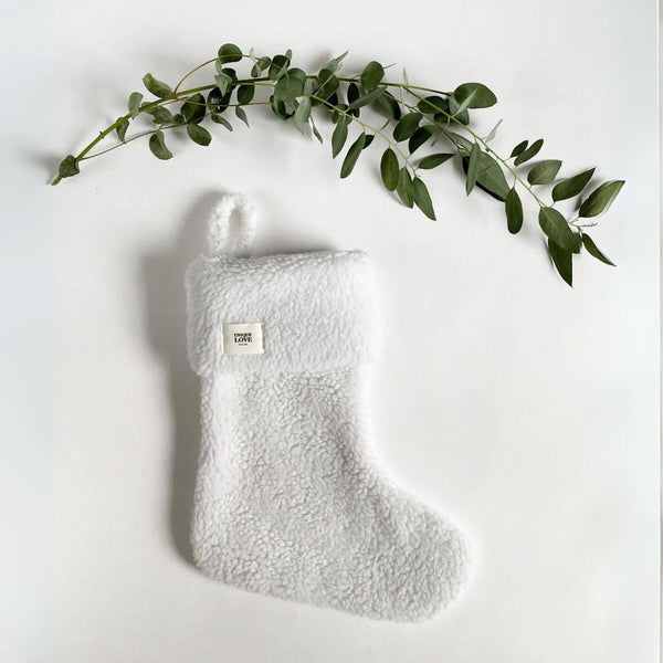 Unique Love Design Christmas Stocking Toddy Pure White