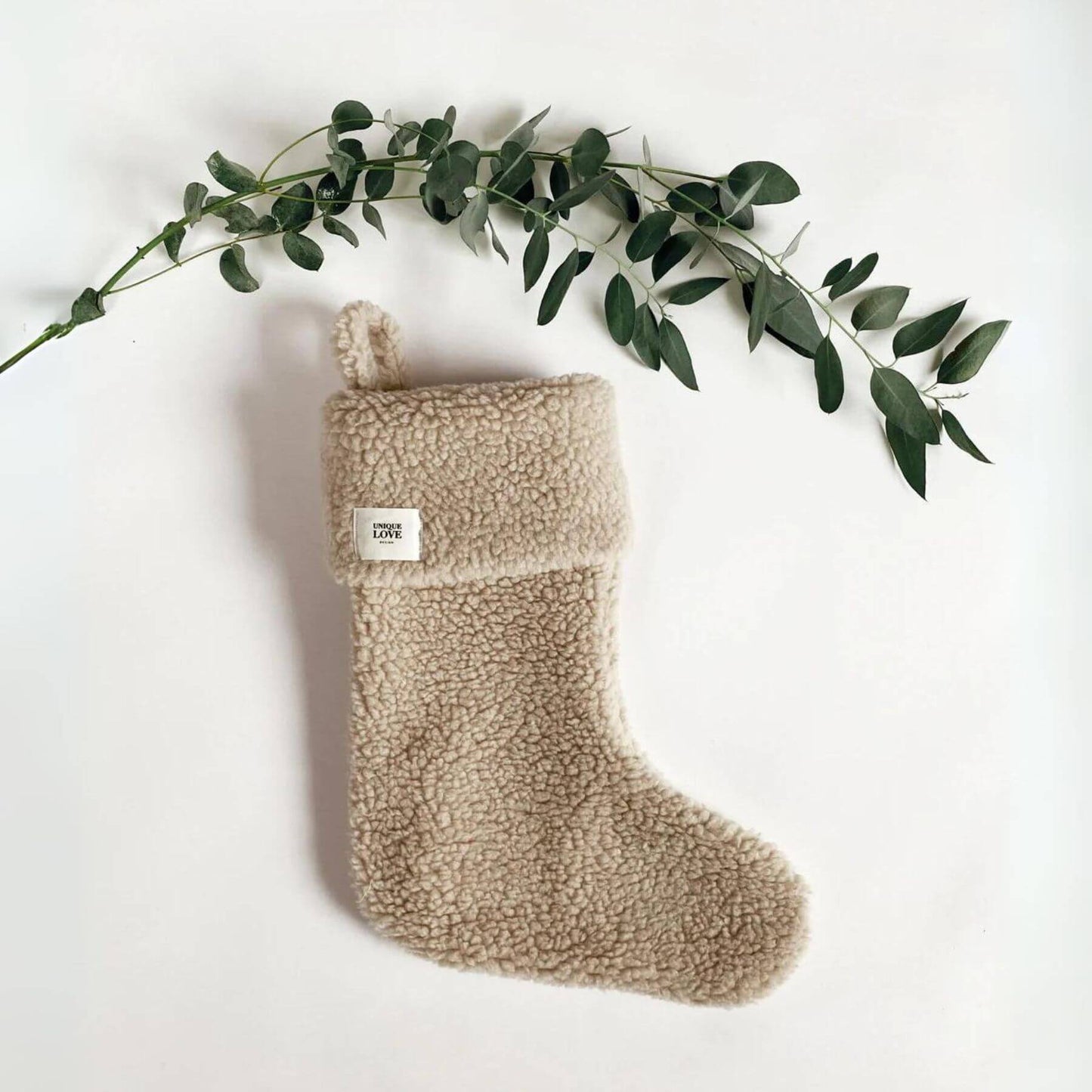 Unique Love Design Christmas Stocking Toddy Warm Sand