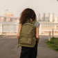 Woman Carrying augustnoa Classic Noa Backpack Olive