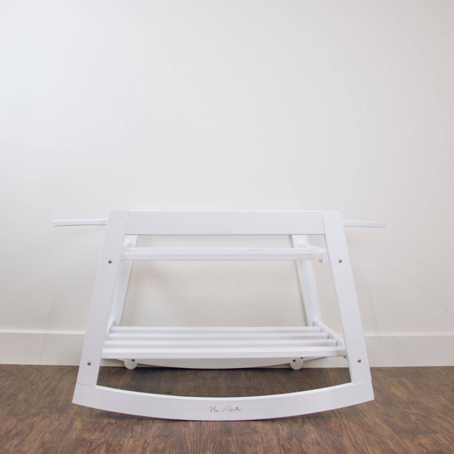 Plum+Sparrow Classic Rocking Moses Bassinet Stand with Brake White