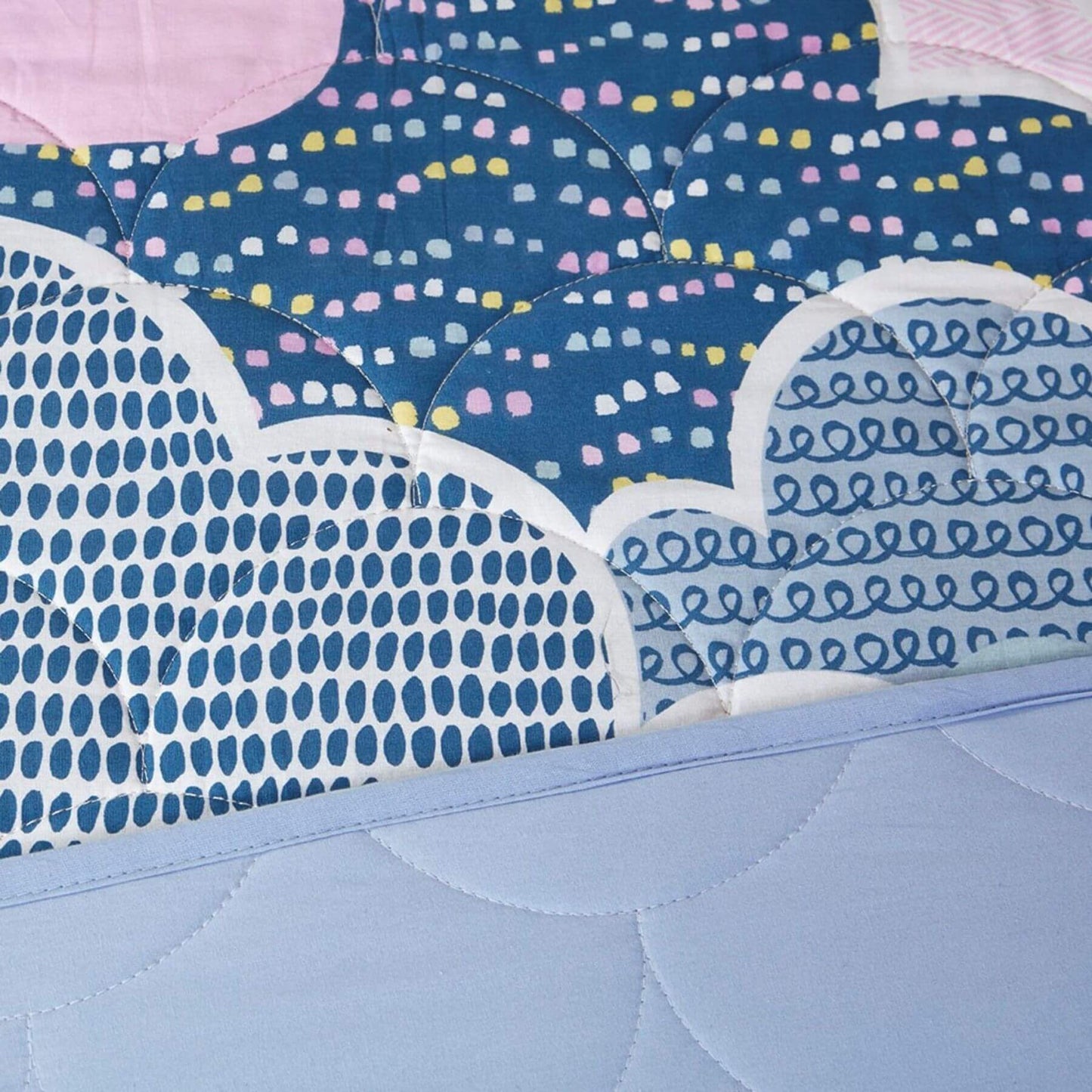 Detail View of Cloud 6 Piece Cotton Reversible Daybed Set