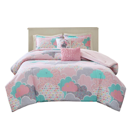 Cloud Cotton Printed Comforter Set Pink