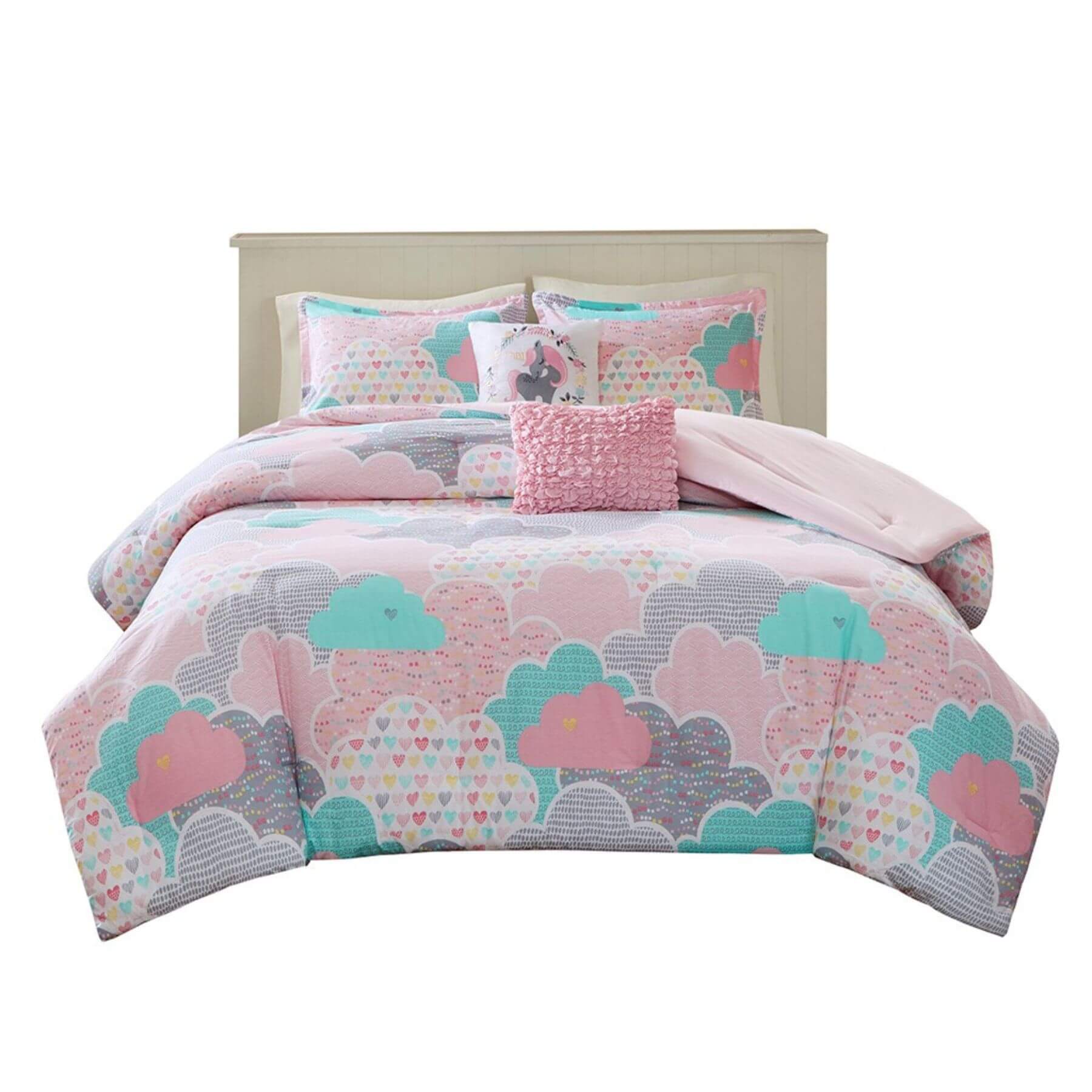 Cloud Cotton Printed Comforter Set Pink