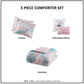 Cloud Cotton Printed Comforter Set Pink