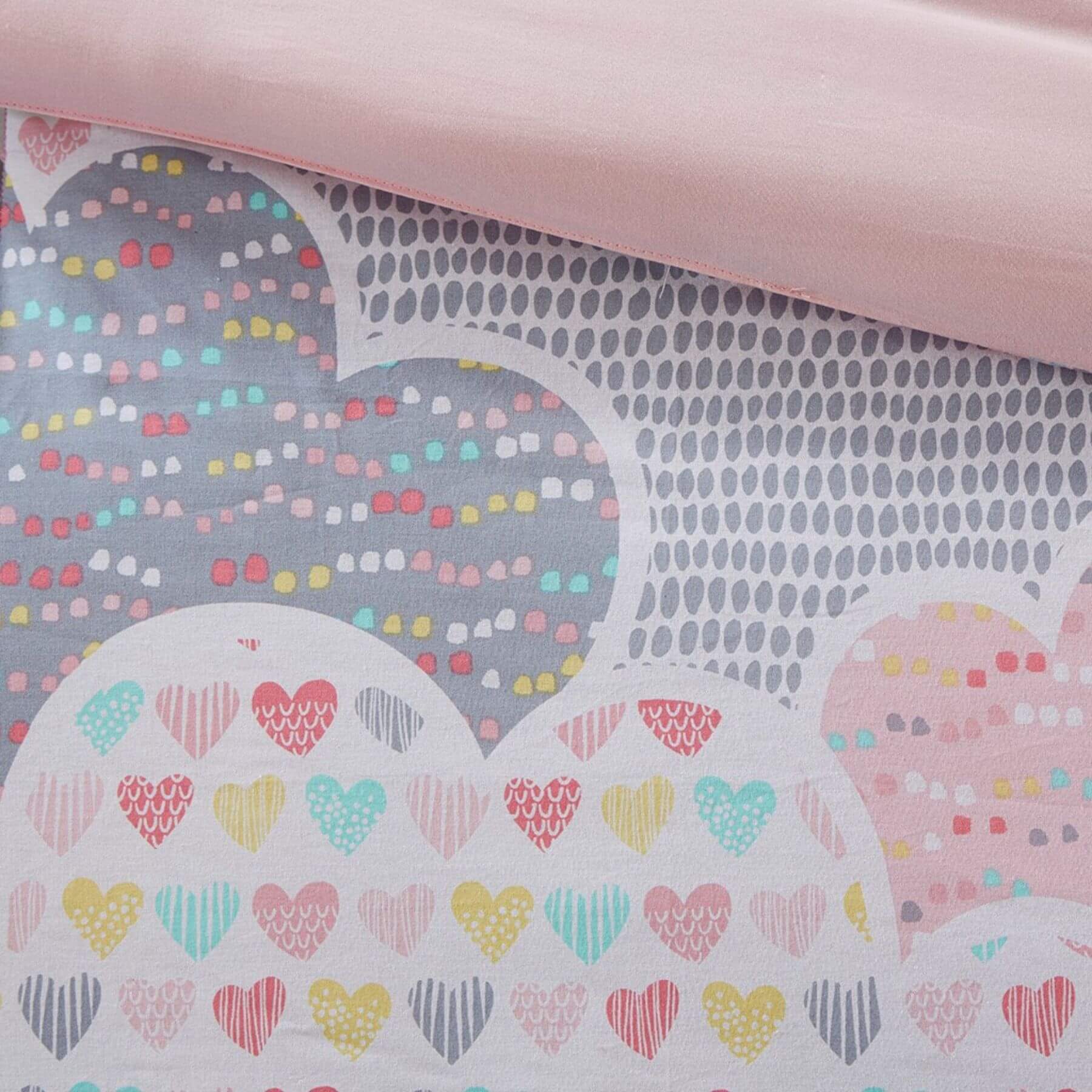 Detail View of Cloud Cotton Printed Comforter Set Pink