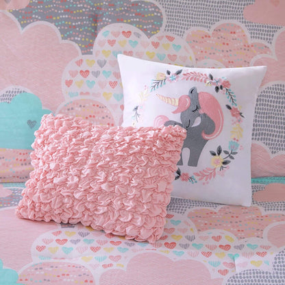 Cloud Cotton Printed Decorative Pillows Pink