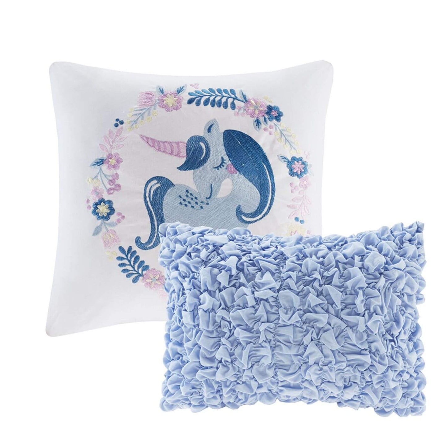 Cloud Cotton Printed Decorative Pillows Blue