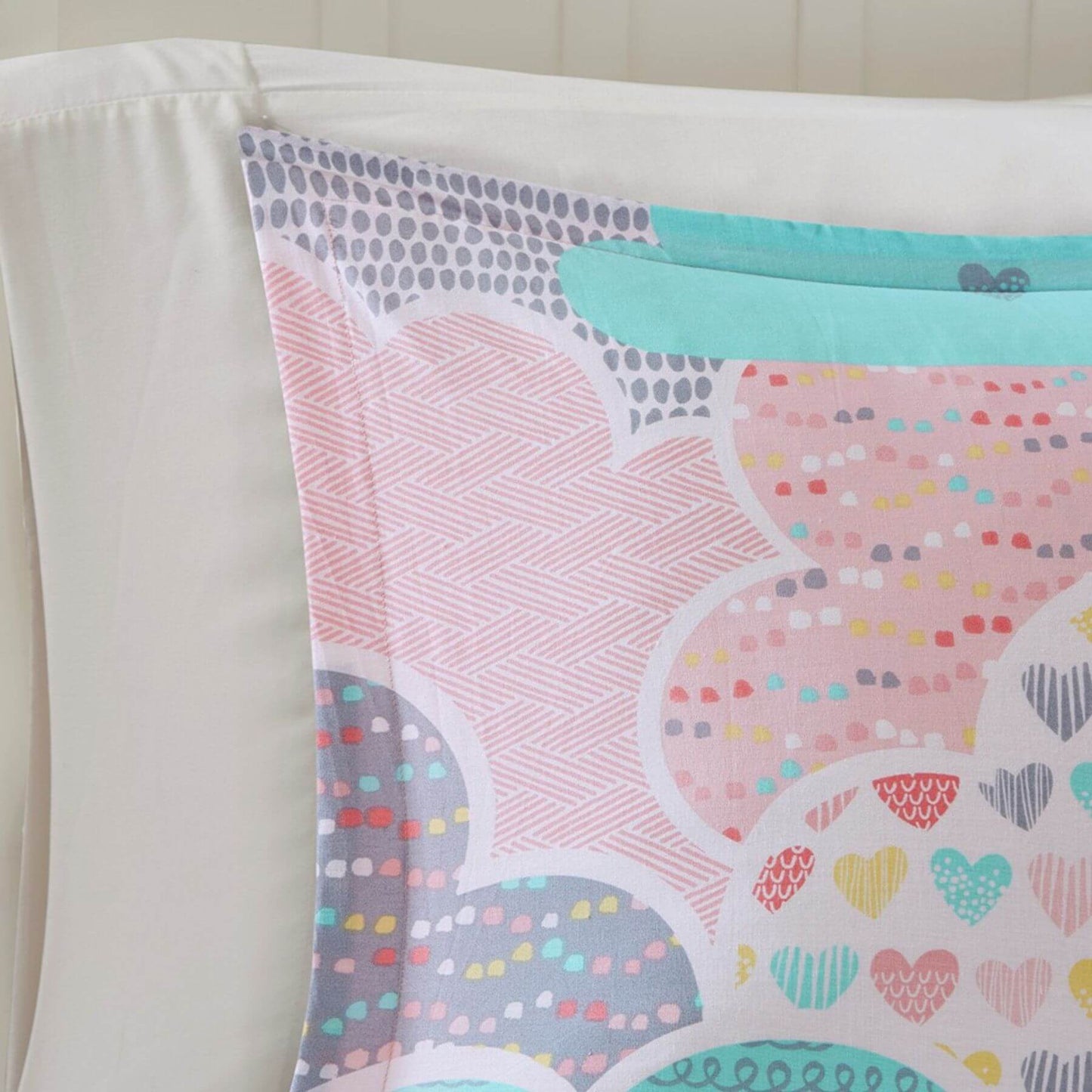 Cloud Cotton Printed Sham Pink