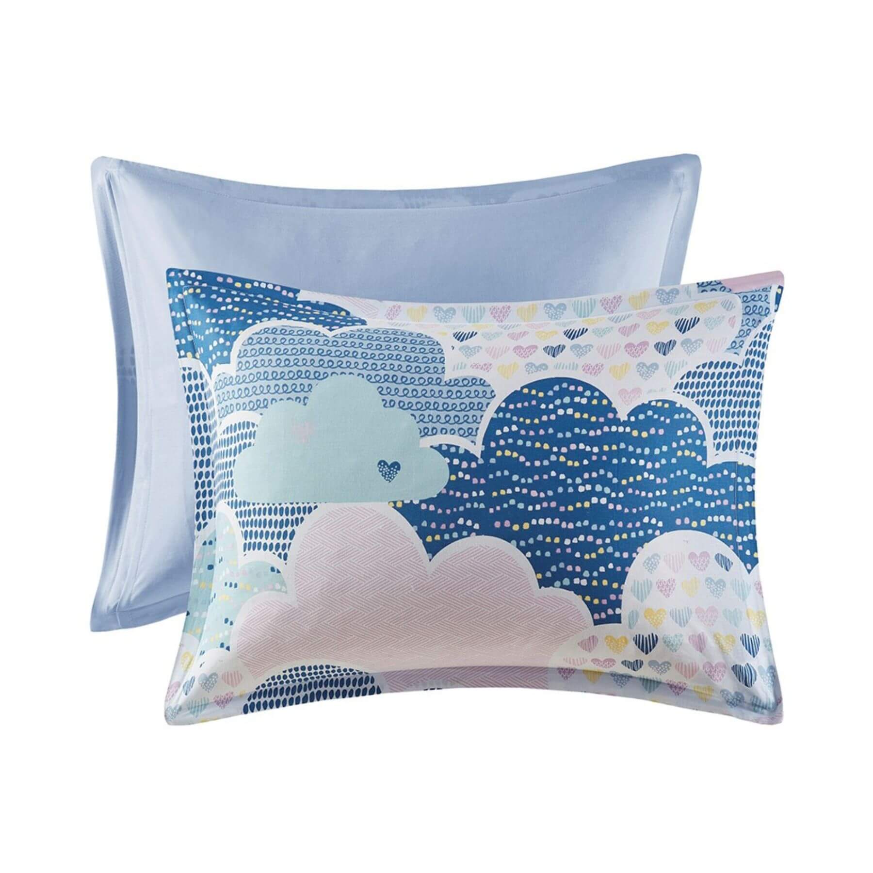 Cloud Cotton Printed Shams Blue