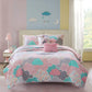 Cloud Reversible Cotton Quilt Set Pink