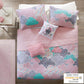 Cloud Reversible Cotton Quilt Set Pink