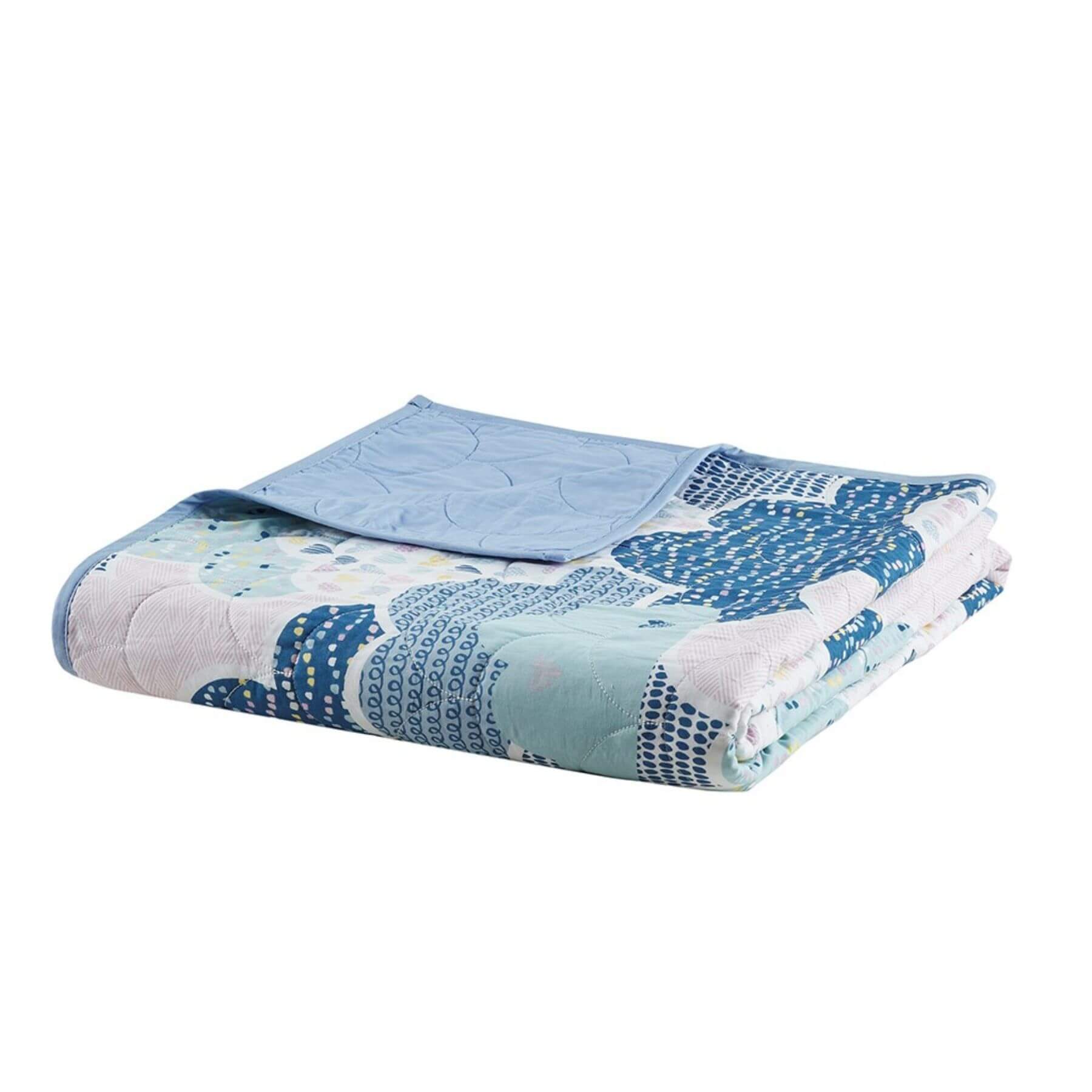 Cloud Reversible Cotton Quilt Blue